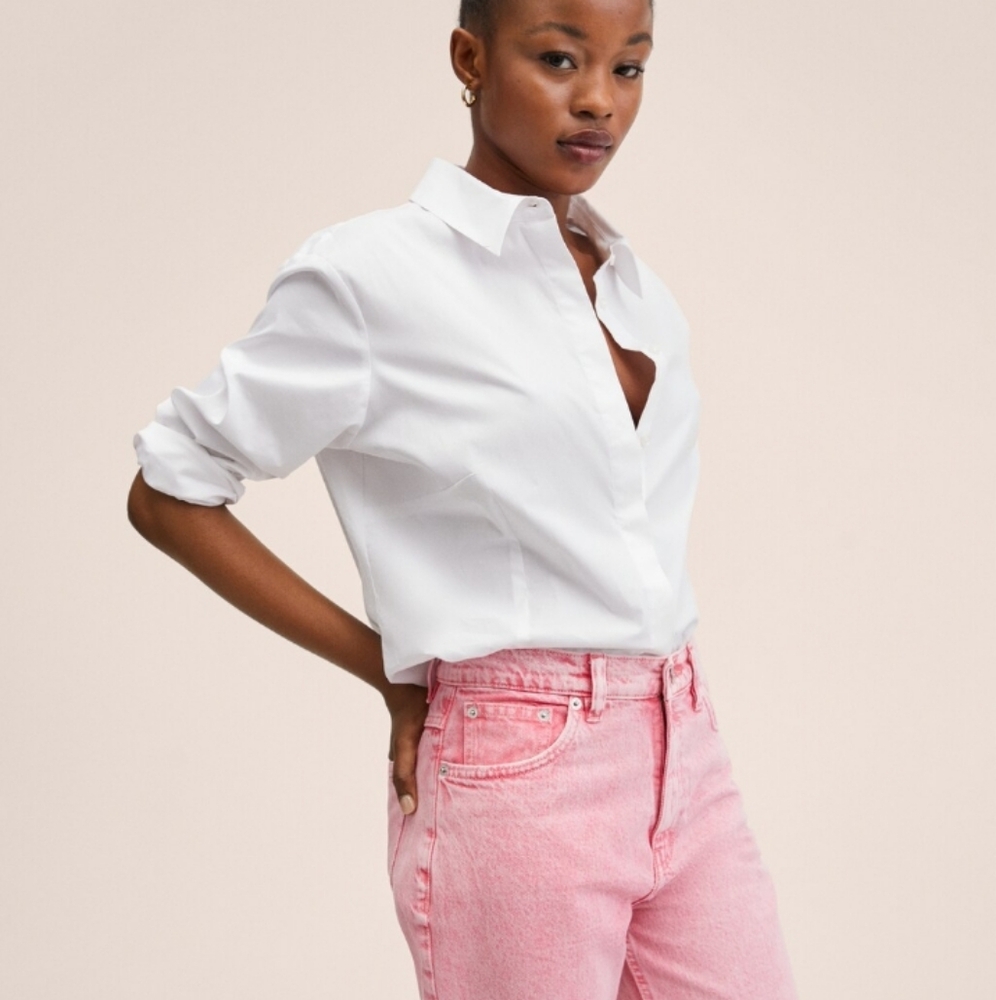 Mango | Pink Mom Straight Leg Jeans